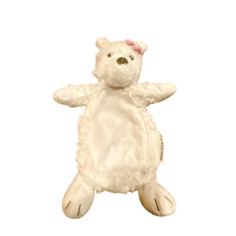 Blankets & Beyond White Sherpa Bear Lovey Baby Infant Security Blanket